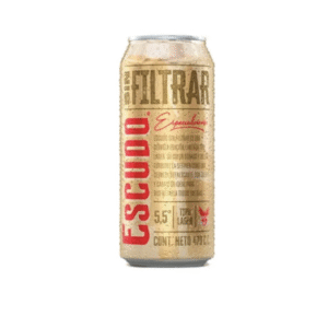 CERVEZA ESCUDO SIN FILTRAR  LATA 473CC
